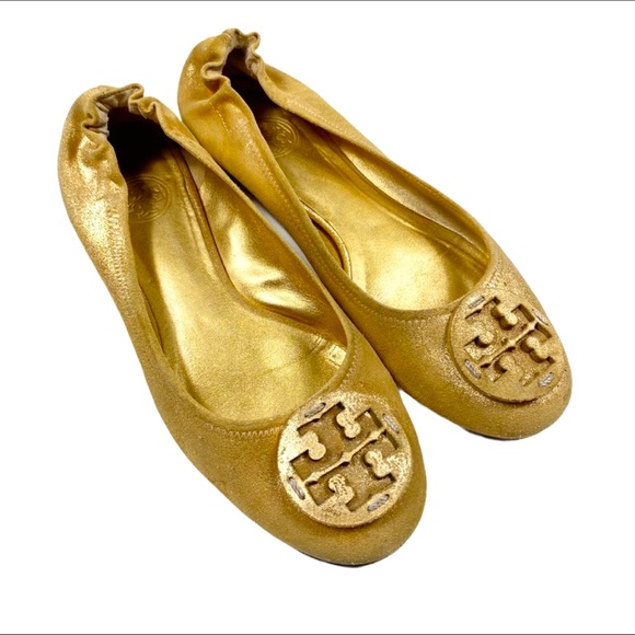 Tory Burch Shoes - ☀️Tory Burch gold reva flats women's☀️